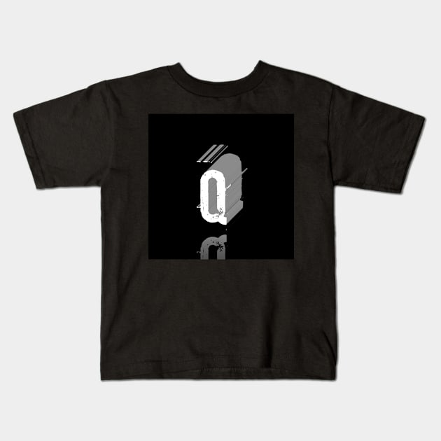 Letter Q Kids T-Shirt by Retrofit